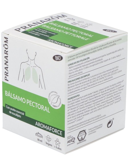 Pranarôm Aromaforce Bálsamo Pectoral Bio 80Ml