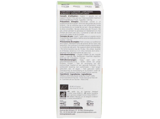 Arbol Del Te Hoja Aceite Esencial Bio 30Ml.
