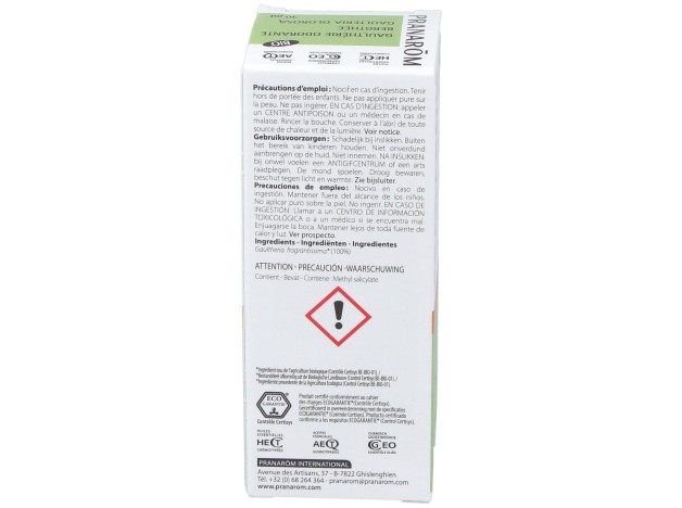 Gaulteria Olorosa Hoja Aceite Esencial Bio 30Ml.