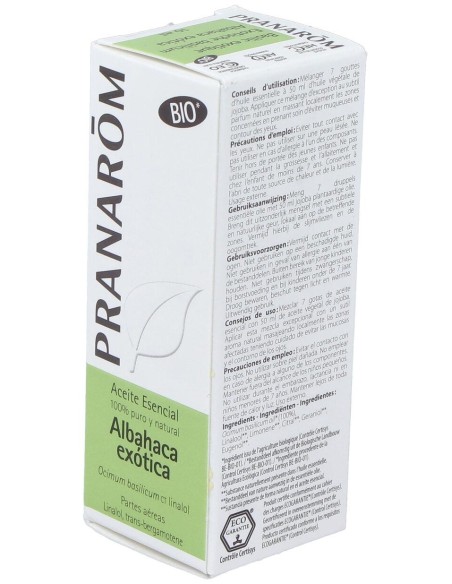 Albahaca Exotica Aceite Esencial 10Ml. Bio