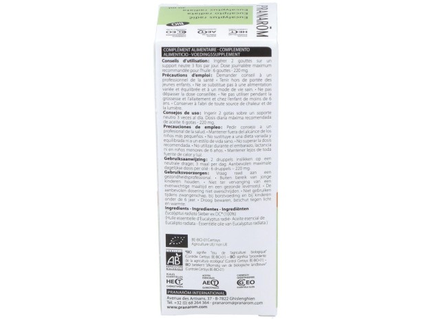 Pranarôm Aceite Esencial De Eucalipto Radiata...