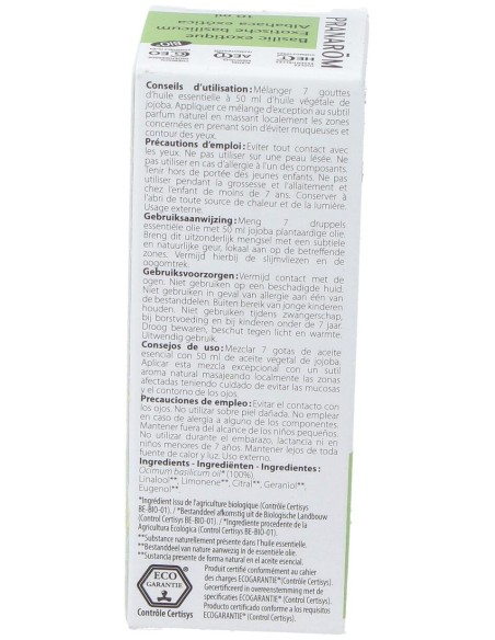 Albahaca Exotica Aceite Esencial 10Ml. Bio