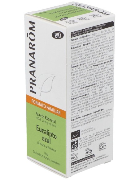 Eucalipto Azul Hoja Aceite Esencial Bio 30Ml.