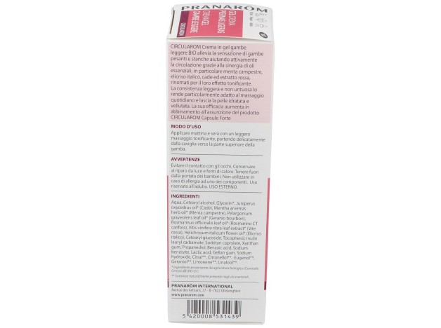 Pranarom Circularom Gel Crema Piernas Ligeras...