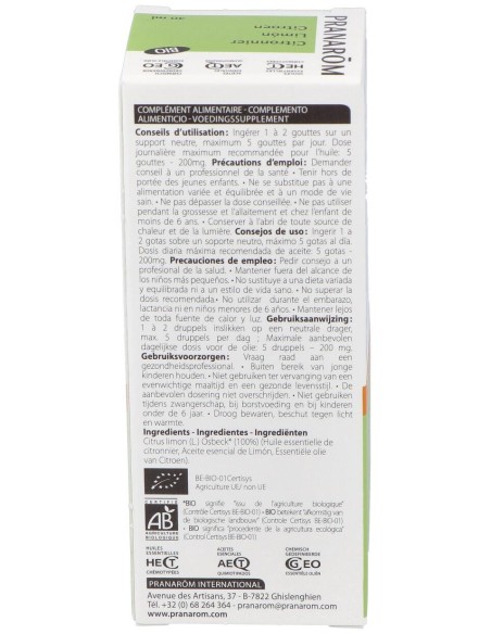 Citronn Zeste Pranarom He Bio 30Ml