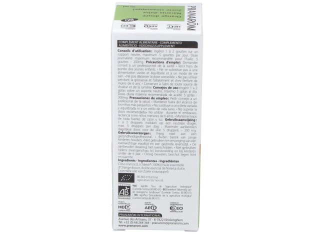 Naranja Dulce Aceite Esencial Bio 30Ml.