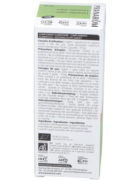 Lavandin Super Aceite Esencial Bio 30Ml.
