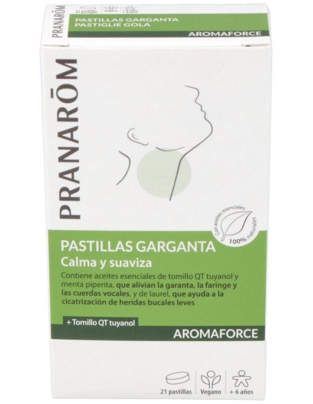 Pranarôm Aromaforce Pastillas Calmantes Garganta 21Uds