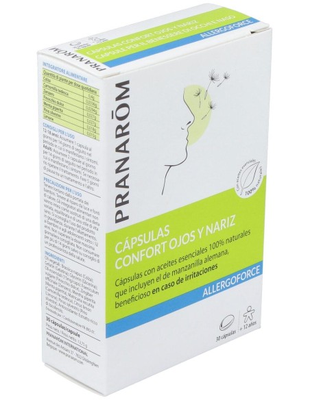 Pranarôm Allergoforce Cápsulas Confort Ojos Y Nariz 30Caps
