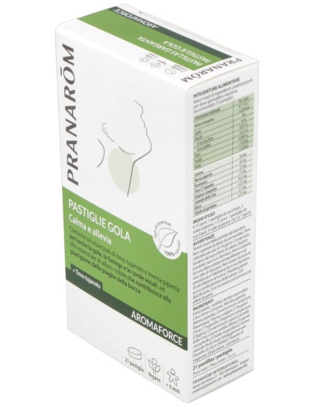 Pranarôm Aromaforce Pastillas Calmantes Garganta 21Uds