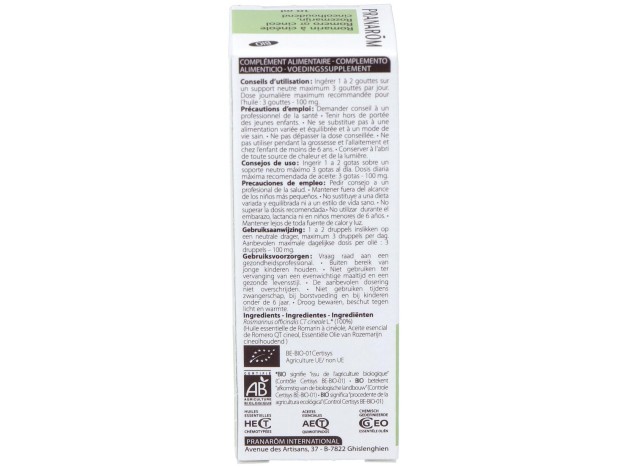 Pranarôm Aceite Esencial De Romero Qt Cineol...