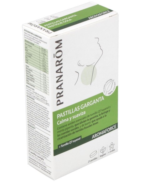 Pranarôm Aromaforce Pastillas Calmantes Garganta 21Uds