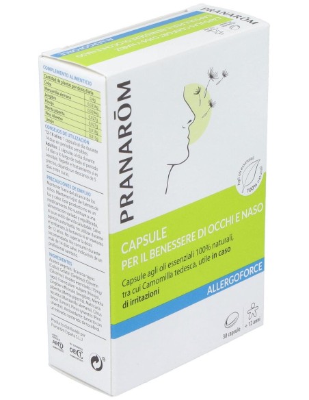 Pranarôm Allergoforce Cápsulas Confort Ojos Y Nariz 30Caps