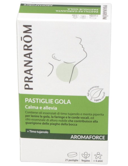 Pranarôm Aromaforce Pastillas Calmantes Garganta 21Uds