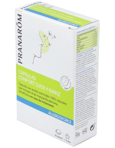 Pranarôm Allergoforce Cápsulas Confort Ojos Y Nariz 30Caps