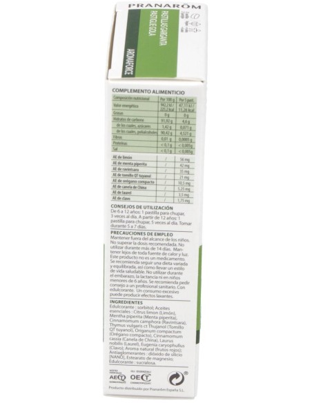 Pranarôm Aromaforce Pastillas Calmantes Garganta 21Uds