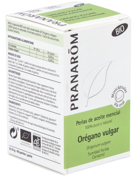 Pranarom Oregano Vulgar Ac. Esencial En Perlas 60 Perlas Bio
