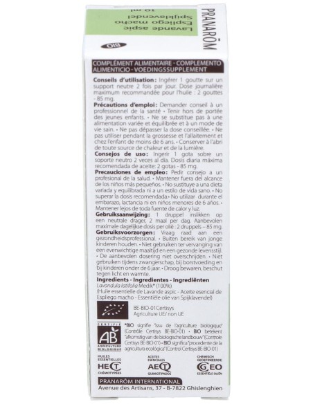Pranarôm Aceite Esencial De Espliego Macho Bio 10Ml