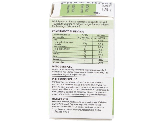 Pranarom Oregano Vulgar Ac. Esencial En Perlas...