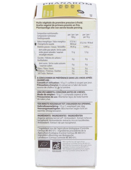 Pranarôm Aceite Vegetal De Argán Bio 50Ml