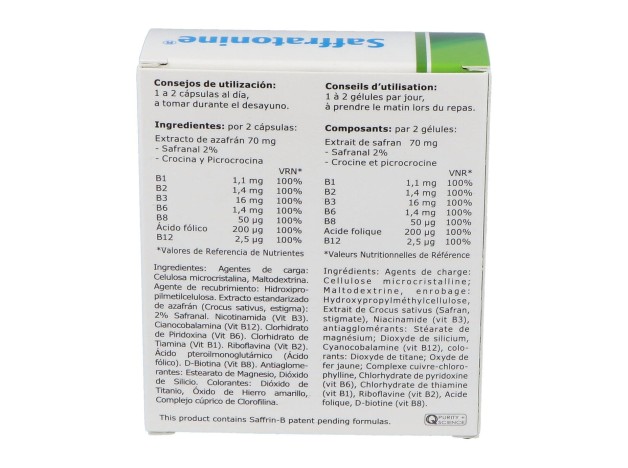Saffratonine (Azafran Y Otros) 30Cap.