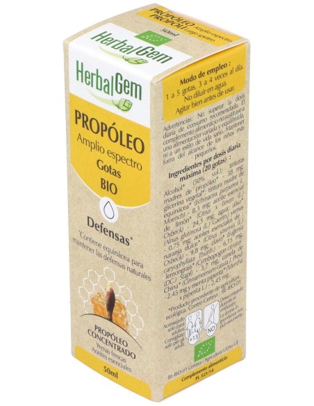 Herbalgem Propóleo Bio Amplio Espectro Gotas 50Ml