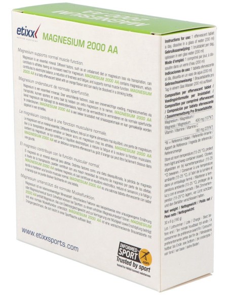 Etixx Magnesium 2000 Aa 30Comp.Eferv.