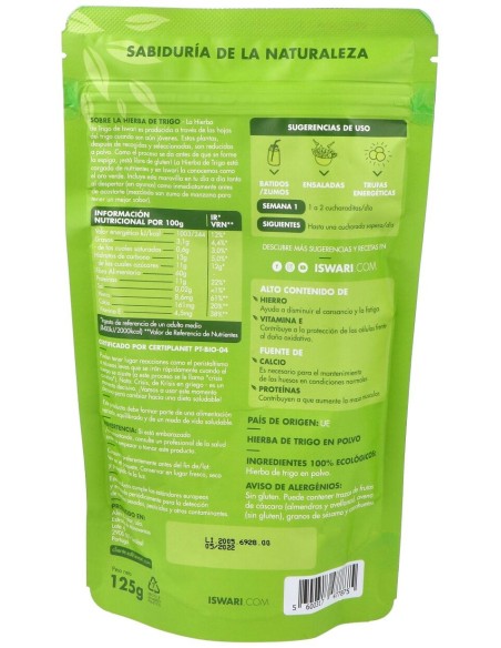 Hierba De Trigo Superalimento 125Gr. Bio