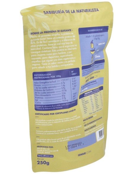 Proteina De Guisante Superalimento 250Gr. Bio