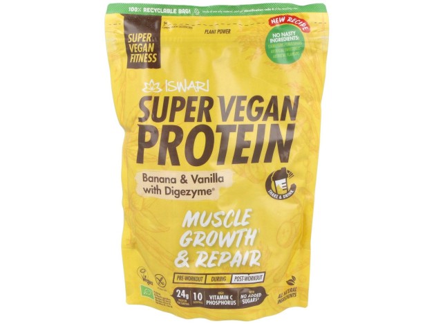 Super Vegan Protein Fitness Platano-Vainilla 350Gr
