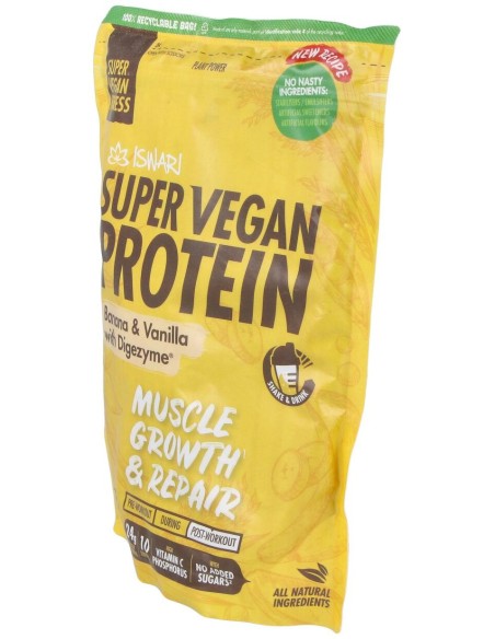 Super Vegan Protein Fitness Platano-Vainilla 350Gr