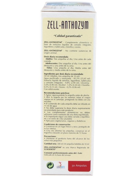 Lusodiete Zell-Anthozym 30 Ampollas