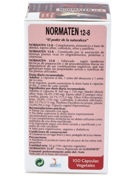 Lusodiete Normaten 12-8 100Caps