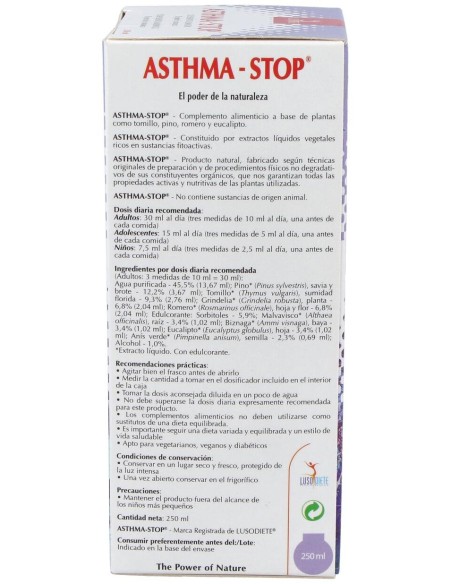 Asthma-Stop 250Ml. Lusodiete