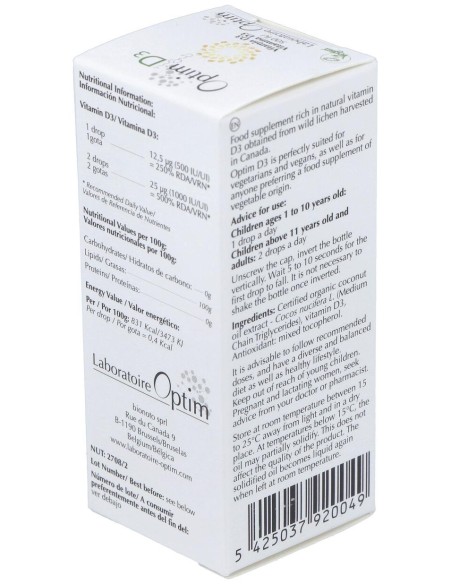 Optim D3 20Ml.