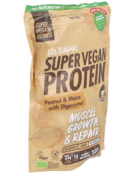 Super Vegan Protein Fitness Cacahuete-Maca 350Gr