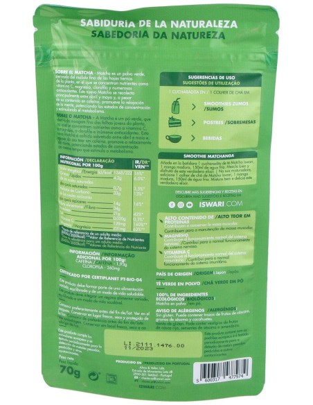 Matcha Superalimento 70Gr. Bio
