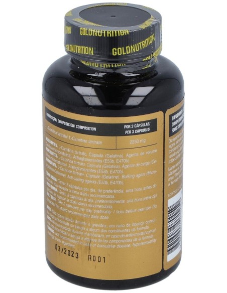 Gold Nutrition L Carnitina 750Mg 60Caps