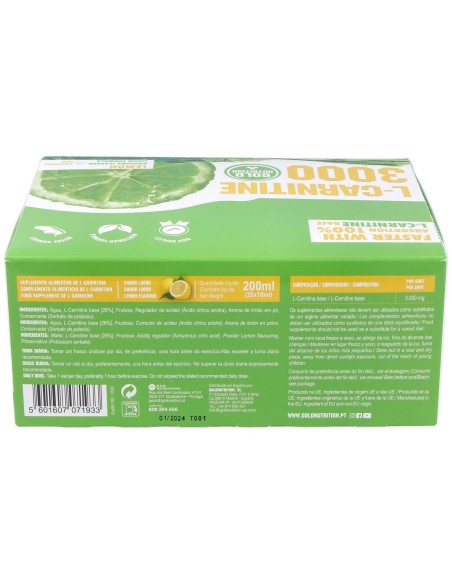 Gold Nutrition L Carnitina 3000 Mg 20 Viales