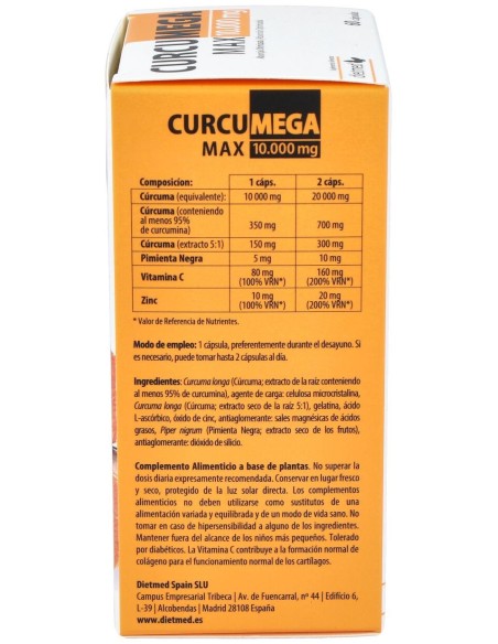 Dietmed Curcumega Max 10.000 Mg 60Caps