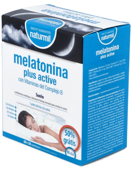 Naturmil Melatonina Plus Active 1_9Mg 60Comp