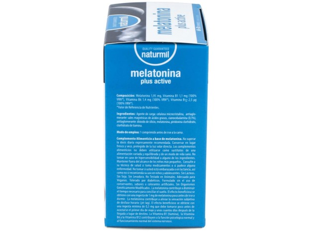 Naturmil Melatonina Plus Active 1_9Mg 60Comp