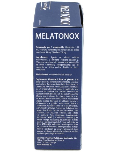 Dietmed Melatonox Melatonina Valeriana %26 Triptofano 60Comp