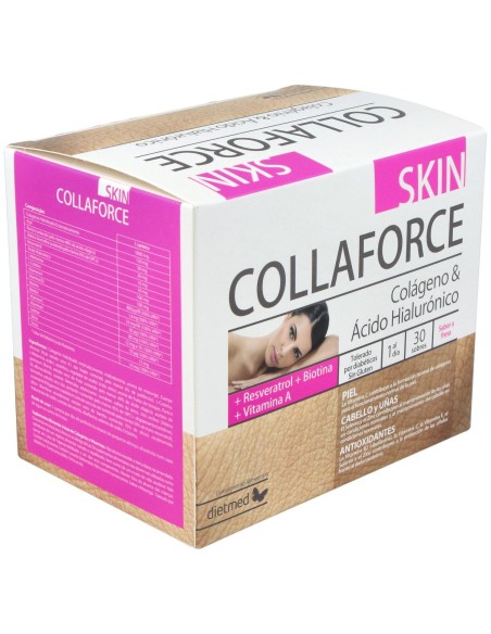 Dietmed Collaforce Skin Colágeno Y Ácido Hialurónico 30Sobres