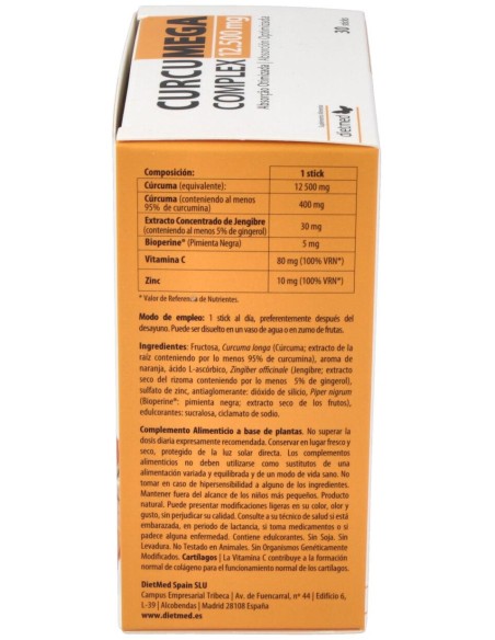 Dietmed Curcumega Complex 30Uds