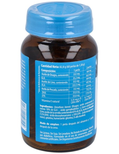 Naturmil Omega 3_6 Y 9 Aceite De Pescado_ Lino Y Onagra 60 Perla