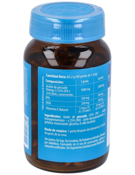 Naturmil Aceite De Pescado Omega 3 Epa 35% / Dha 25% 1000 Mg 60