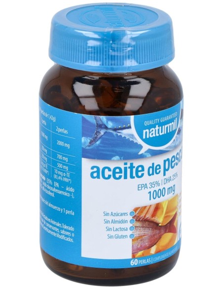 Naturmil Aceite De Pescado Omega 3 Epa 35% / Dha 25% 1000 Mg 60