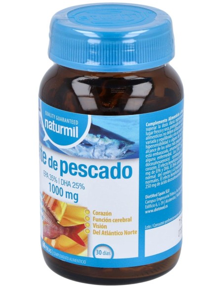Naturmil Aceite De Pescado Omega 3 Epa 35% / Dha 25% 1000 Mg 60