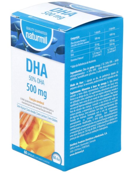 Naturmil Dha 500 Mg Sin Gluten 60 Capsulas